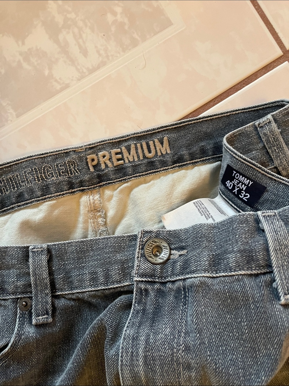 Tommy Hilfiger Men's Straight Jeans — Dark Gray - Picture 2 of 3